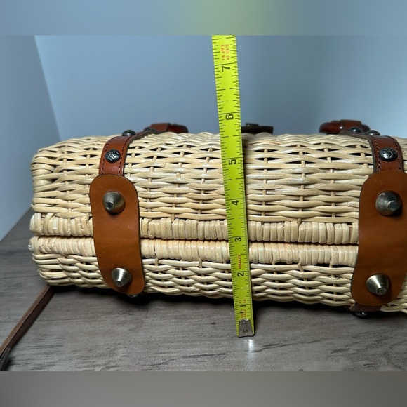Patricia Nash Marcianise Satchel Spins Wicker Collection Basket Purse. - Picture 11 of 11